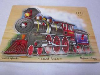 Melissa & Doug kids wood tray Sound Puzzle #341 choo train engine
