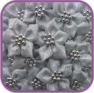 Flowers with Pearl Beads Choose Your Colour Pack Size