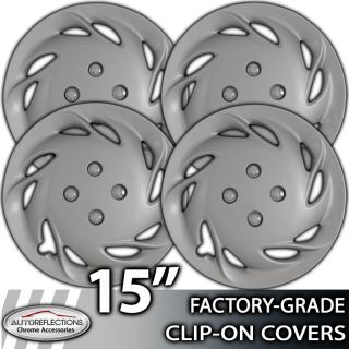 1991 1996 Mercury Tracer 15 Silver Clip on Hubcaps Wheel Covers
