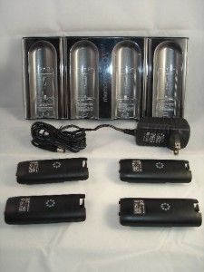 New Black Memorex Quad Controller Charging Kit for Wii 4 Rechargeable