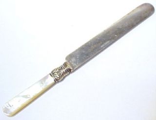 Meriden Cutlery Co. ~ Antique, Vintage Dinner Knife w/ Mother of Pearl