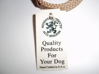 Mendota Tan Dog Collar Nylon Canine Walk Accessory