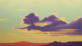 Ed Mell Clouds Over Third Mesa SN Matted Western Sky