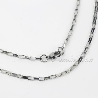 3mm Mens Box Link Stainless Steel Necklace Chain KN16