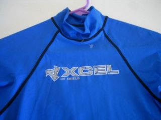 Xcel Blue UV Shield Rash Guard Mens s Swim Shirt Surf