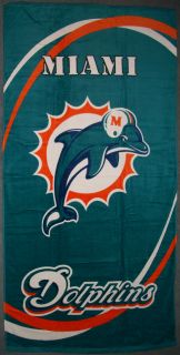 Miami Dolphins 30X60 Licensed Official Beach Towel NFL Pro Football