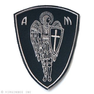 Archangel St Michael Cross Shield Saint Christian Biker Rider