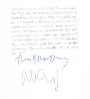 Leigh Brackett No Good from A Corpse Signed Limited Edition