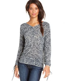 jeans sweater long sleeve scoop neck sheer open stitch top $ 119 00