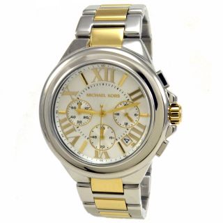 Michael Kors MK5653 Womens Camille Mid Size Silver Dial Two Tone