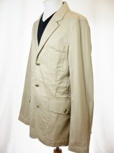 Michael Kors Mens Cotton Twill Sport Coat Khaki Size M