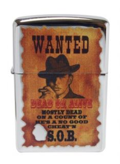 Wanted Poster Dead or Alive High Polish Chrome Windproof New