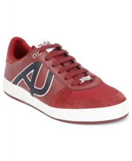 Armani Jeans Shoes, Nylon and Suede Logo Sneakers   Mens Shoes   