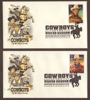 Cowboys of The Silver Screen A C 4COV FDC Oklahoma City