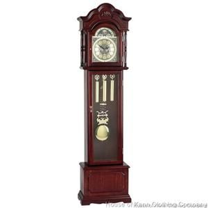 Stately Edward Meyer Grandfather Clock Bevelled Glass
