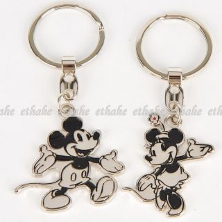 Mickey Mouse Keychain Key Chain Ring 2pcs Couple E1G17O