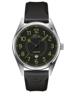 Lacoste Watch, Mens Zaragoza Black Silicone Strap 43mm 2010632
