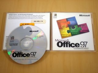 Microsoft Office 97 Professional Edition CD ROM with Key Manual Full