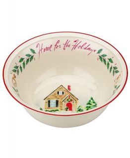 Lenox Serveware, Holiday Illustrations Home for the Holidays Bowl