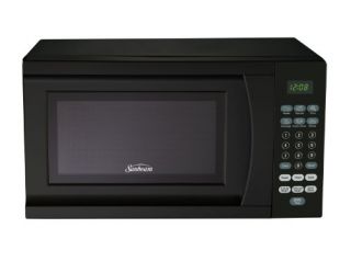 New Microwave Oven Black 0 7 Cubic Feet Sunbeam Countertop 700W Cooks