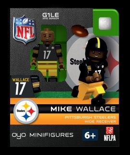 Mike Wallace Oyo Mini Fig Figure Lego Compatible Pittsburgh Steelers