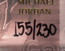 UDA Michael Jordan 1999 Signed Bulls Trading Card Game Used Floors