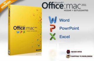 Microsoft Office for Mac 2011 Spanish Home Students