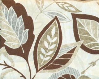 Shower Curtain Allen Roth Middlebury Leaves Brown Gray Green Beige 70