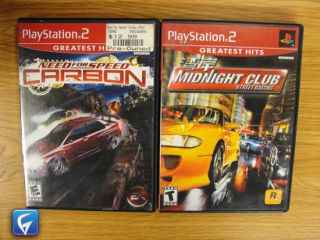 PS2 Need for Speed Carbon Midnight Club Good Condition