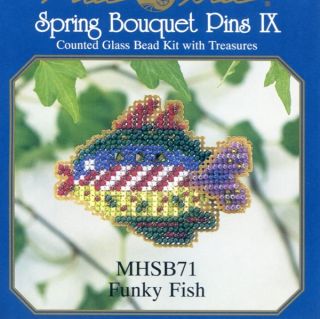 Fish Beaded Cross Stitch Kit Mill Hill 2002 Spring Bouquet