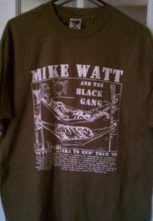 MIKE WATT & BLACK GANG~VINTAGE ORIG 1998 TOUR SHIRT~ALL COTTON~XL~USED