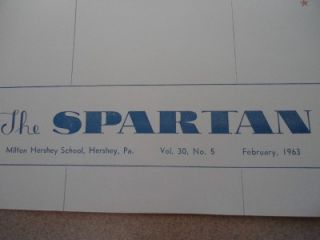 Lot 8 Early 1960s Milton Hershey School The Spartan Newsletter