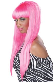 Sexy Nicki Minaj Bubble Gum Halloween Costume Wig Hot Pink