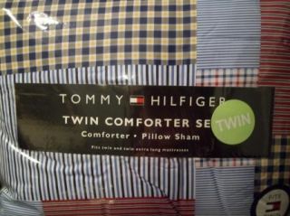 Tommy Hilfiger Middlebury Twin Comforter Set Blue White Red Boy Girl