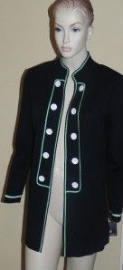 Ming Wang Black Green Jacket Size M