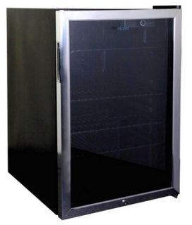 Beverage Center Mini Refrigerator Cooler Glass Door 4 Shelves Fridge