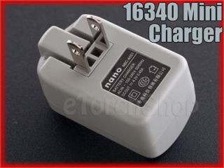 Nano Mini 16340 Charger with 2 x 880mAh Rechargeable Battery CR123A