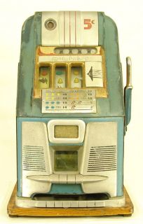 1950 Mills High Top Nickel Antique Slot Machine Nice