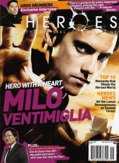 Heroes NBC TV Official Magazine 9 Milo Ventimiglia Cvr