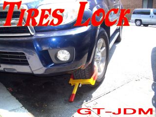 Anti Theft 1 Car Wheel Lock Boat Trailer Tires Clamp