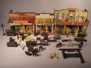 Vintage Marx 1952 Roy Rogers Mineral City Western Town w 56 Pieces