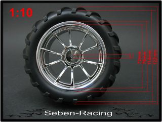 Monster Rims Tires Wheels MRF2 1 10 Offroad Pimp