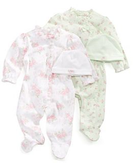 First Impressions Baby Set, Baby Girls Floral Footed Coverall and