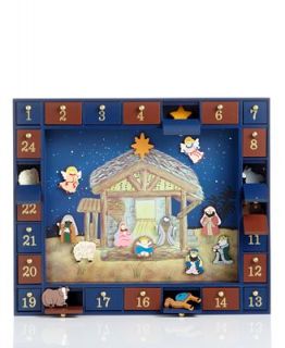 Kurt Adler Advent Calendar, Wood Nativity