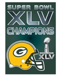 Green Bay Packers Super Bowl XLV 45 Champ Dig Print Pin