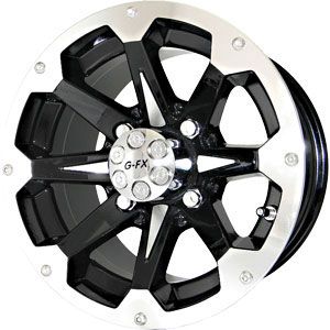 New 12X7 4 110 Six Shooter Gloss Black Machined Wheels/Rims