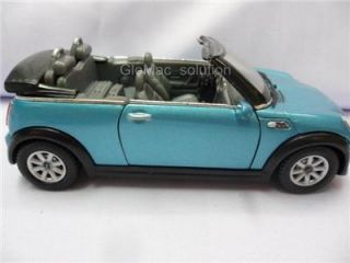 HOT Mini Cooper S Aqua Blue DieCast Metal MODEL carpull back toy car