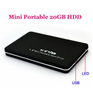 Mini USB 2 0 1 8 20GB Portable Hard Drive Mobile Disk PC Laptop