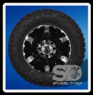 Black with 285 65 18 Nitto Trail Grappler MT Tires Wheels Rims