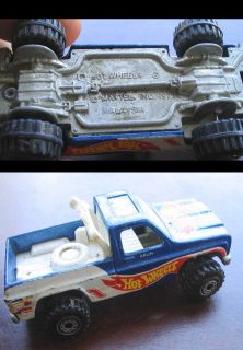Vtg Hotwheels 1977 Blue Chevy Truck Mattel